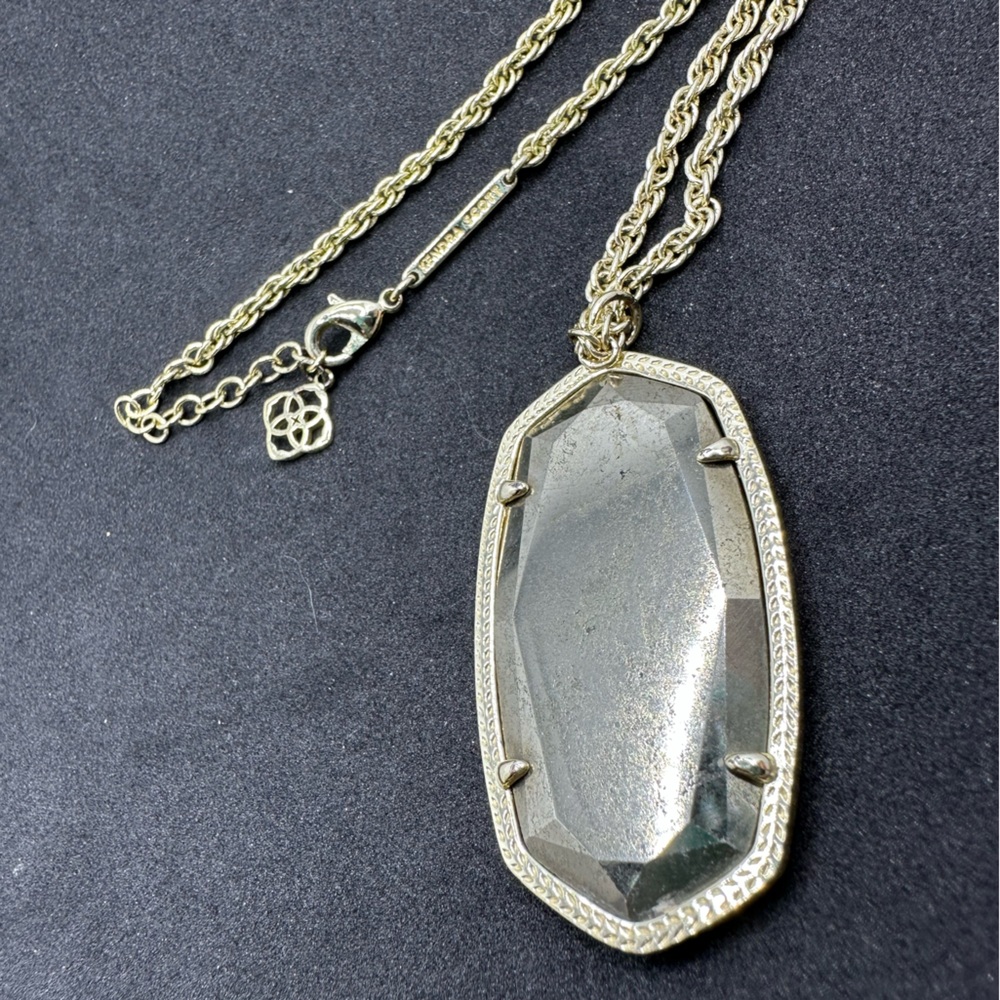 Kendra Scott Rae in Gold with Pyrite Necklace